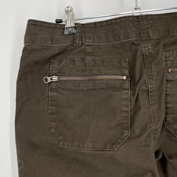 Cabi Womens Stadium Wide Leg Pant Size 8 Brown Flare Zipper Ankle Casual #184 - Picture 4 of 14